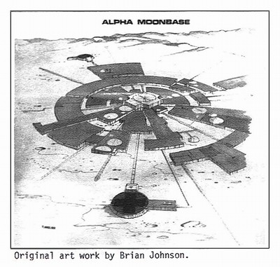 Un disegno originale della Base Lunare Alpha di Brian Johnson, lo stesso "creatore" delle Aquile!
