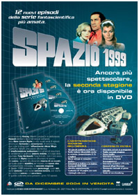 Il Flyer pubblicitario del terzo cofanetto dei DVD italiani di Spazio 1999!