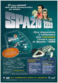 Il Flyer pubblicitario del quarto ed ultimo cofanetto dei DVD italiani di Spazio 1999!
